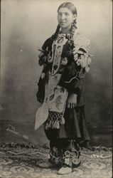Portrait of Native American Woman Postcard