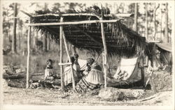 Seminole Indian Camp Postcard