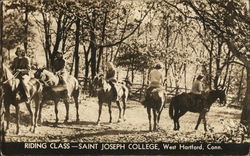 Riding Class, Saint Joseph College West Hartford, CT Postcard Postcard Postcard