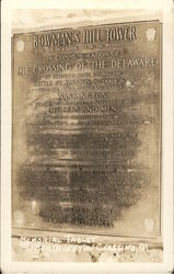 Memorial Tablet, Washington Crossing of the Delaware 1776 Pennsylvania Postcard Postcard Postcard