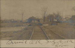 Train Depot, Probably Massachusetts or Vermont Postcard