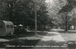 Camping at Woodland Park Grand Marais, MI Postcard Postcard Postcard