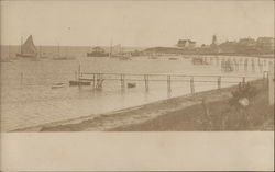 Waterfront View, Pier Postcard
