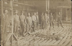 Snapshot of Loggers and Equipment Postcard