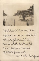 Residential Street Postcard
