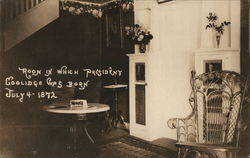 Calvin Coolidge Birthplace Postcard