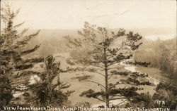 View from Vesper Dune, Camp Miniwanca American Youth Foundation Postcard