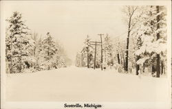 Snow Scene Postcard