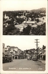 Bird's Eye View, Street Scene Postcard