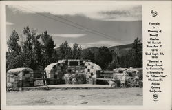 Charles W. Barrett Memorial Fountain Postcard