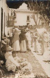 Taxco Residents on Street Mexico Postcard Postcard Postcard