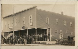 Gathered on Store's Front Porch Postcard