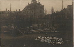 Plane Wreckage, German Communist Revolution 1919 Spartacist Uprising Postcard