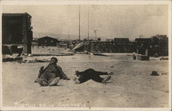 Dead Soldiers in Street - Mexican Revolution Mexico Postcard Postcard Postcard