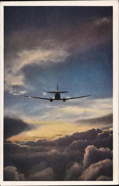 Airliner Flying Over the Clouds E. D. McGlone Aircraft