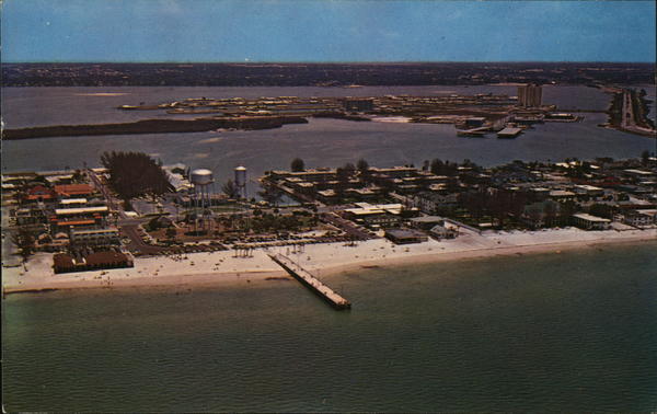 Airview of Rockaway Beach and Pier Clearwater Florida