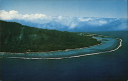 Titikaveka Village From the Air Rarotonga, Cook Islands South Pacific Postcard Postcard Postcard