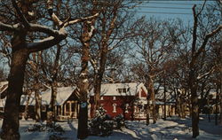 Campground Cottages on a Beautiful Winter Day Postcard