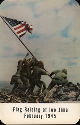 Flag Raising at Iwo Jima February 1945 Postcard
