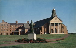 Christ the Teacher Chapel and Statue, Merrimack College Postcard