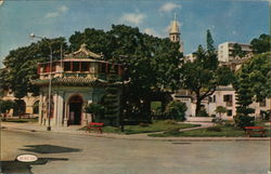A Small Chinese-Style Library at the Public Garden Macao, China Postcard Postcard Postcard