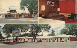 Covered Wagon Motel Postcard