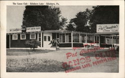 The Canoe Club, Edinboro Lake Pennsylvania Postcard Postcard Postcard