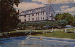 Swimming Pool and Main House at the Mountain Lake House Marshalls Creek, PA Postcard Postcard Postcard