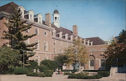 Fountain and Illini Union, University of Illinois Postcard