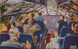 Chesapeake & Ohio Railroad Roof Top Lounge Postcard