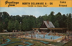 North Delaware A-Ok Campground Postcard