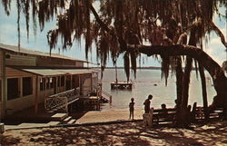 Bath House and Beach Postcard