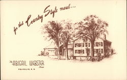 The Abigail Webster House Franklin, NH Postcard Postcard Postcard