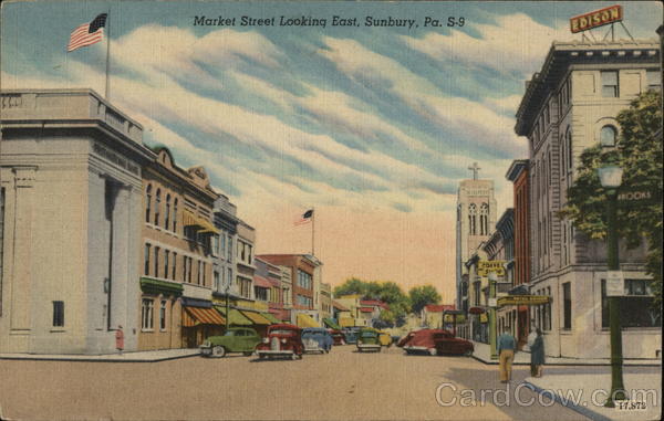 Market Street Looking East Sunbury Pennsylvania
