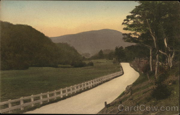 Highway Approaching Shelburne Pass and the Long Trail Lodge Rutland Vermont