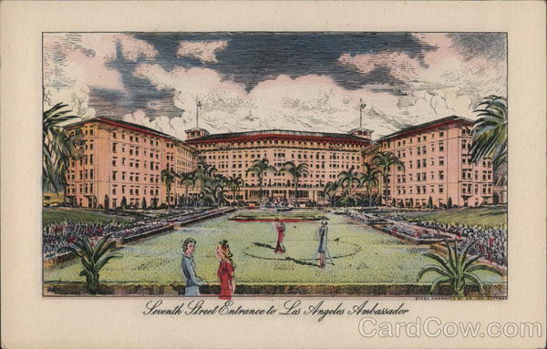 Seventh Street Entrance to Los Angeles Ambassador California