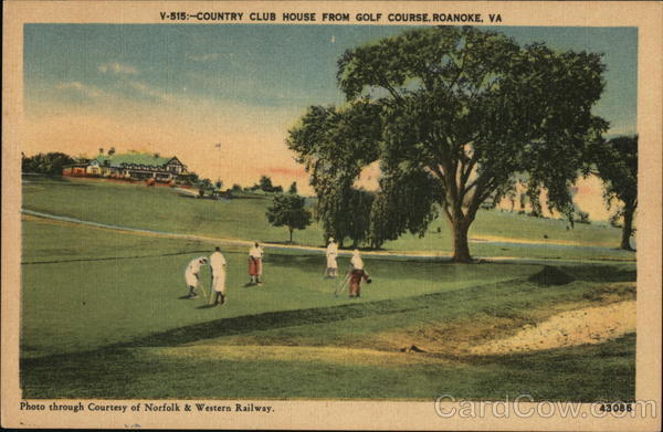 Country Club House From Golf Course Roanoke Virginia