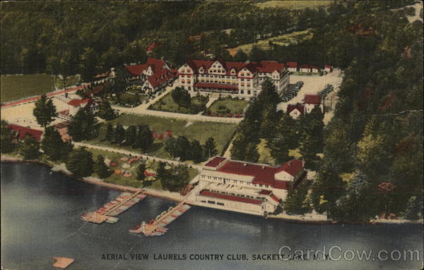 Aerial View Laurels Country Club, Sackett Lake Monticello New York