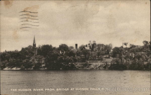 Bridge View of the Hudson River Hudson Falls New York