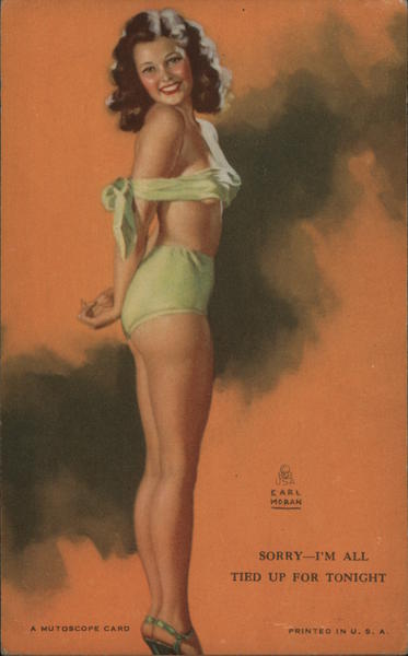 Pinup Girl Tied Up in Bathing Suit Swimsuits & Pinup