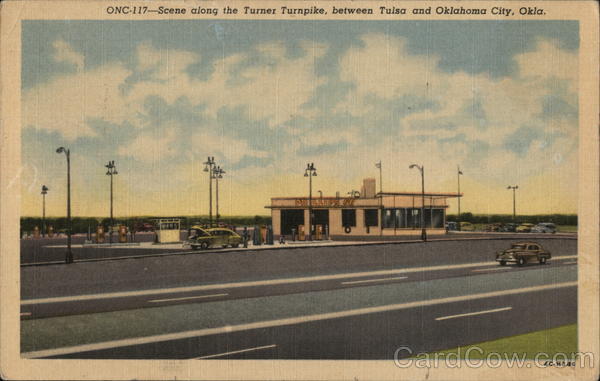 Scene Along the Turner Turnpike Between Tulsa and Oklahoma City