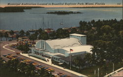 Municipal Auditorium Located in Beautiful Bayfront Park Postcard
