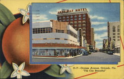 Orange Avenue - "The City Beautiful" Orlando, FL Postcard Postcard Postcard
