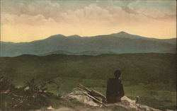 Sterling Range and Mount Mansfield from The Long Trail, north of Long Trail Lodge of the Green Mountain Club Rutland, VT Postcar Postcard