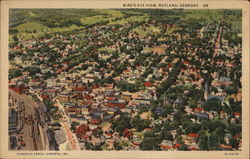 Bird's Eye View Rutland, VT Postcard Postcard Postcard