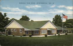 Municipal Club House Crawfordsville, IN Postcard Postcard Postcard