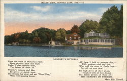 Island View Winona Lake, IN Postcard Postcard Postcard