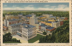 View of Business District from Dome of Capitol Postcard