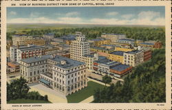 View of Business District from Dome of Capitol Boise, ID Postcard Postcard Postcard