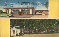 Bay Grove Motel and Cafe Postcard